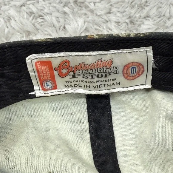 Texas A&M Aggies Hat Cap Strap Back Camo College Football Mens Mossy Oak Hunting - Picture 10 of 12